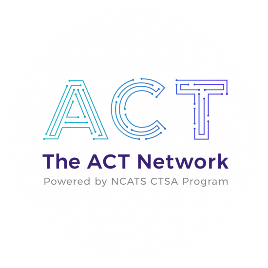 The ACT Network logo, powered by NCATS CTSA Program